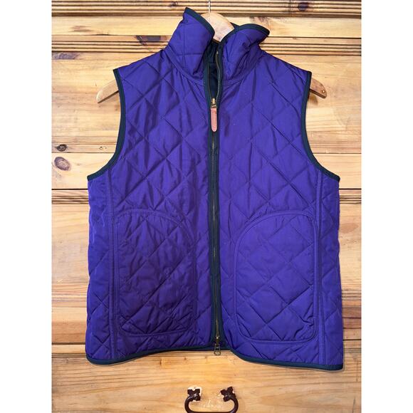 Lauren Ralph Lauren Black and Purple Quilted Vest with Gold Details - Picture 8 of 10
